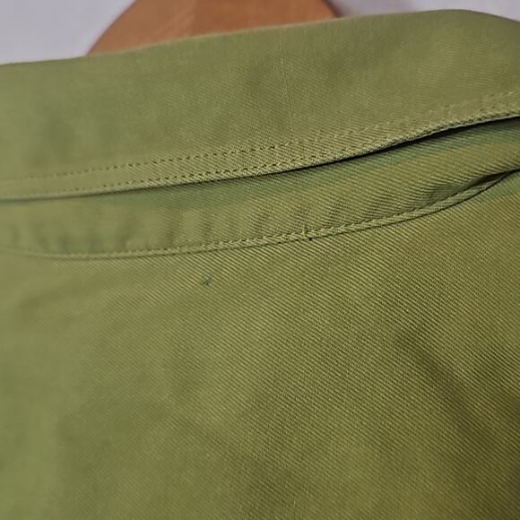 Tommy Bahama Lime Green Silk Button Down Long Sleeve Shirt - Picture 8 of 10